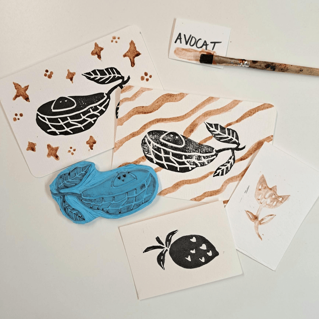 BABY AVOCADO - Linogravures PLANTOUNES