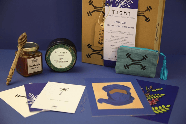Coffret INDIGO avec porte-monnaie - TIGMI